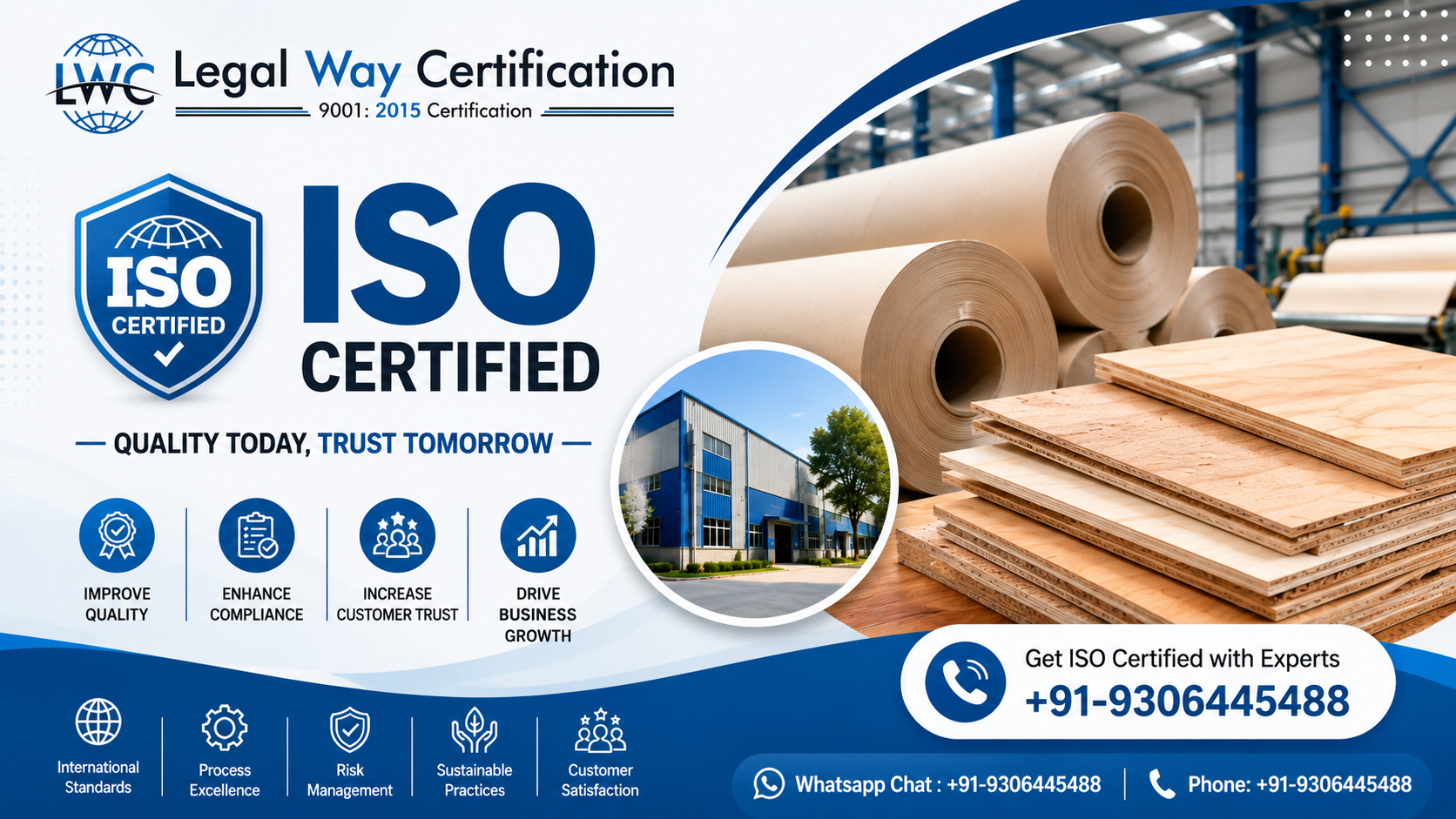 ISO Certification in Yamunanagar for Paper and Plywood Industries